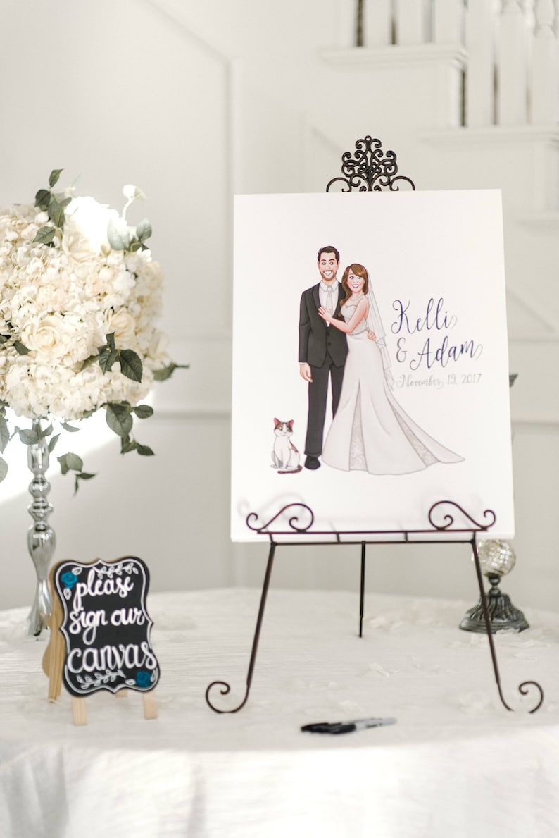 Wedding Guest Book Canvas Alternative Guest Book Sign in Etsy