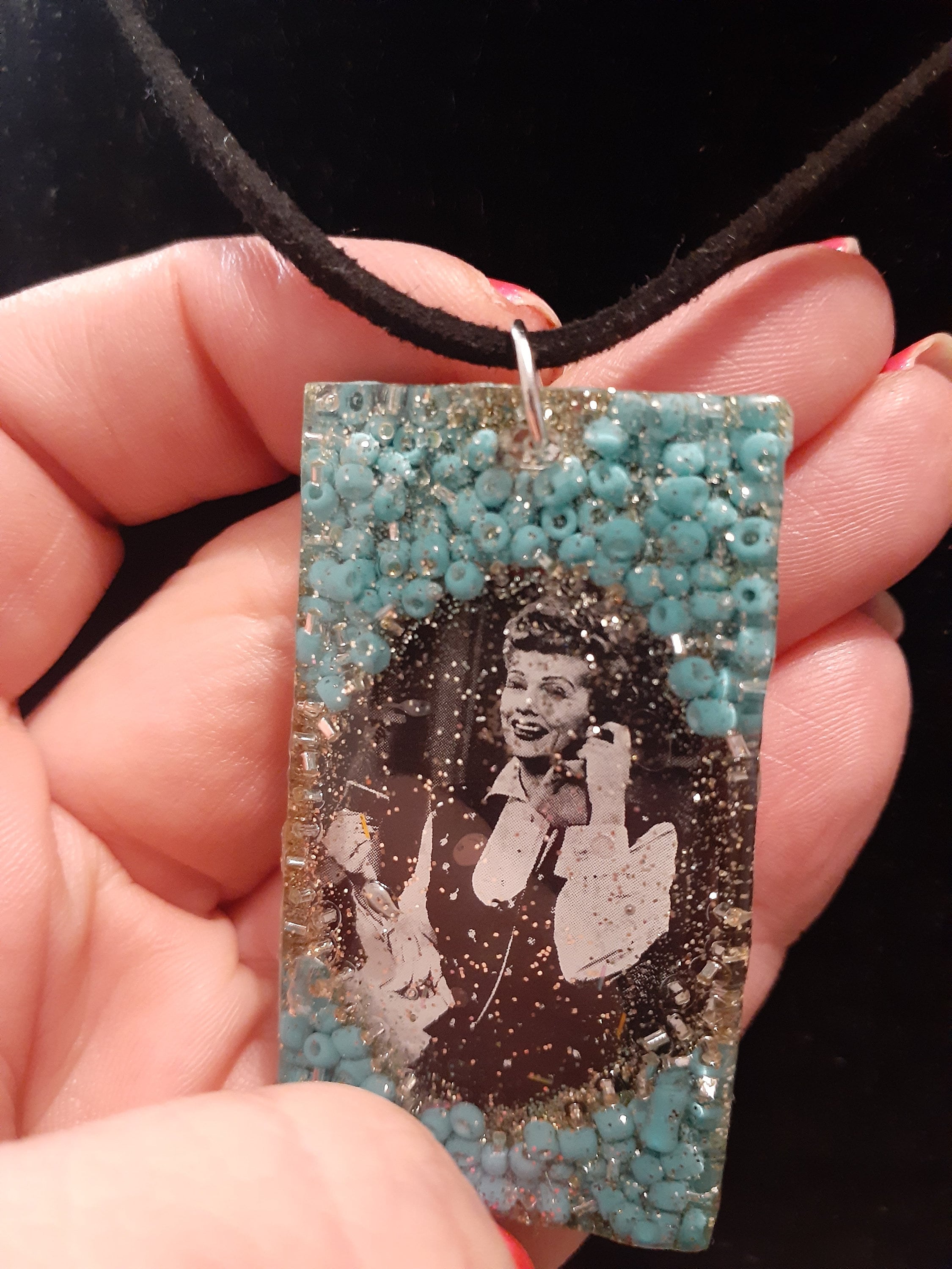 I Love Lucy Pendant Necklace Etsy