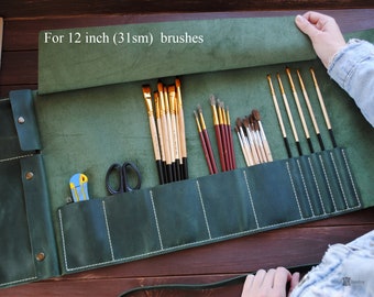 artist brush roll case