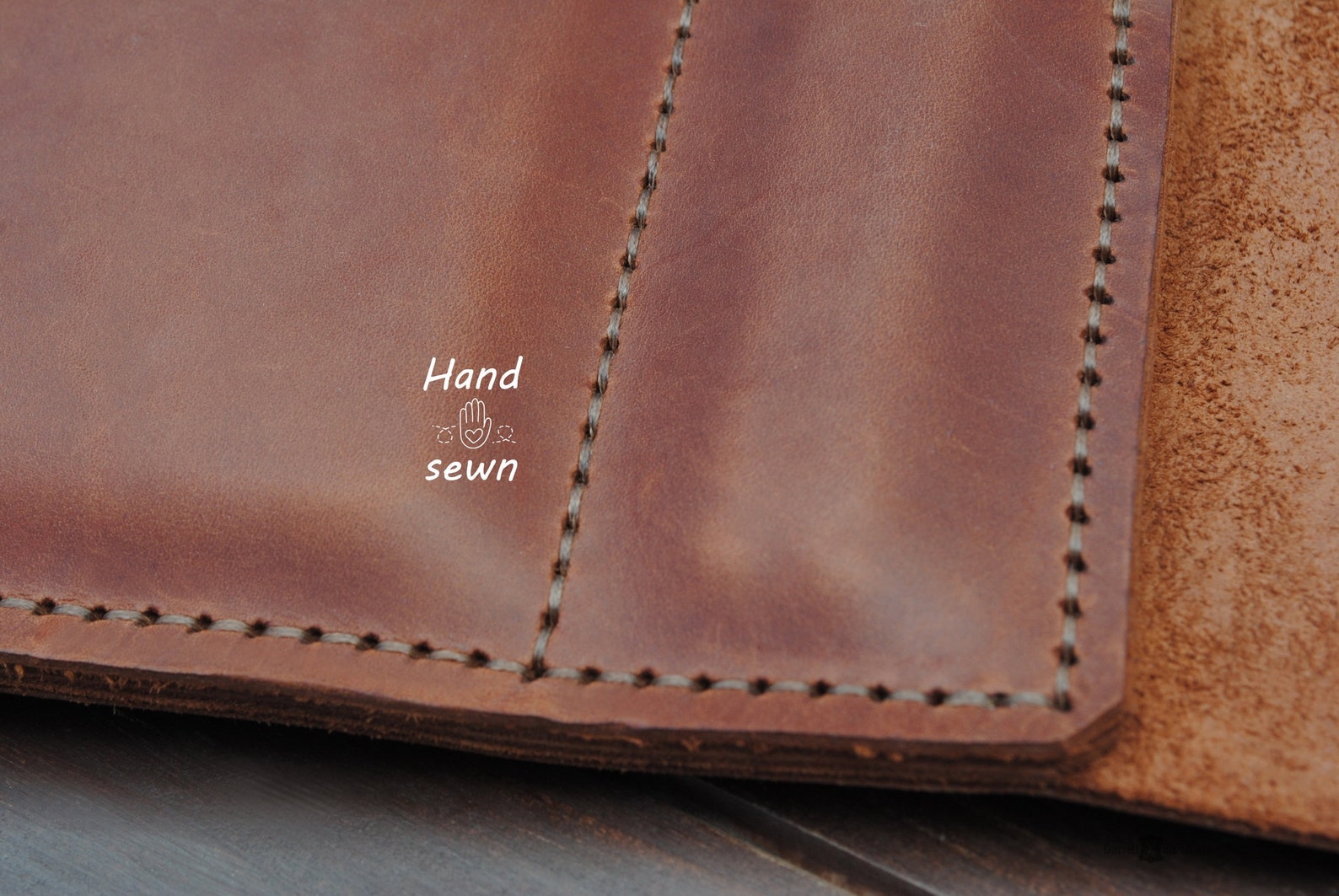 Leather notepad cover A5 notebook cover with pockets Etsy