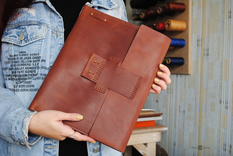 Leather A4 sketchbook cover personalized artists gifts. Etsy