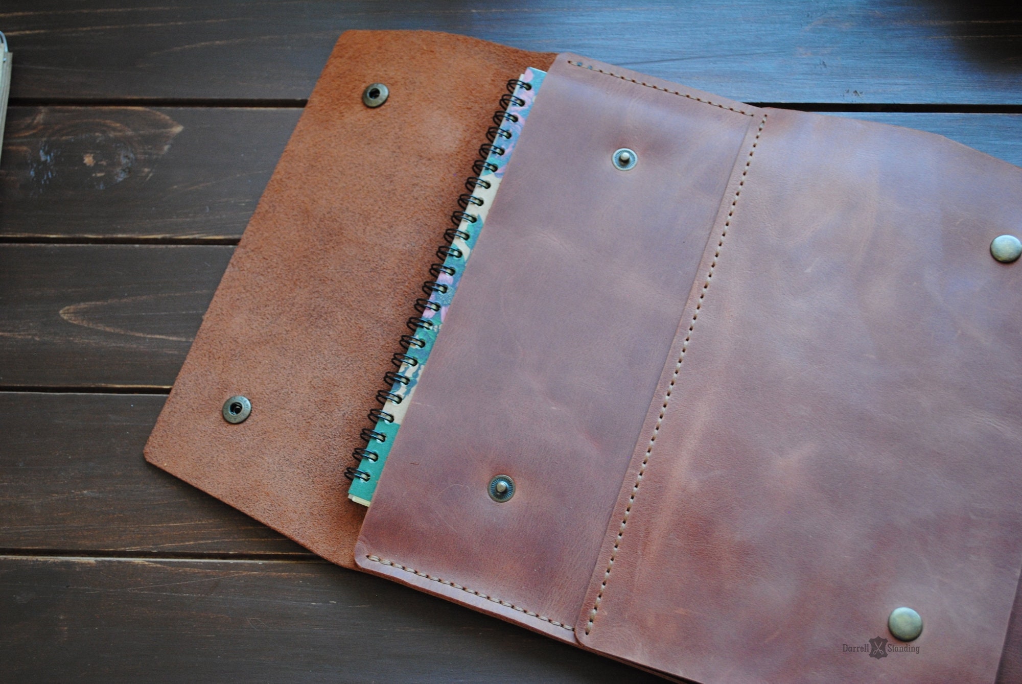 Leather A4 sketchbook case personalized artists gifts Etsy