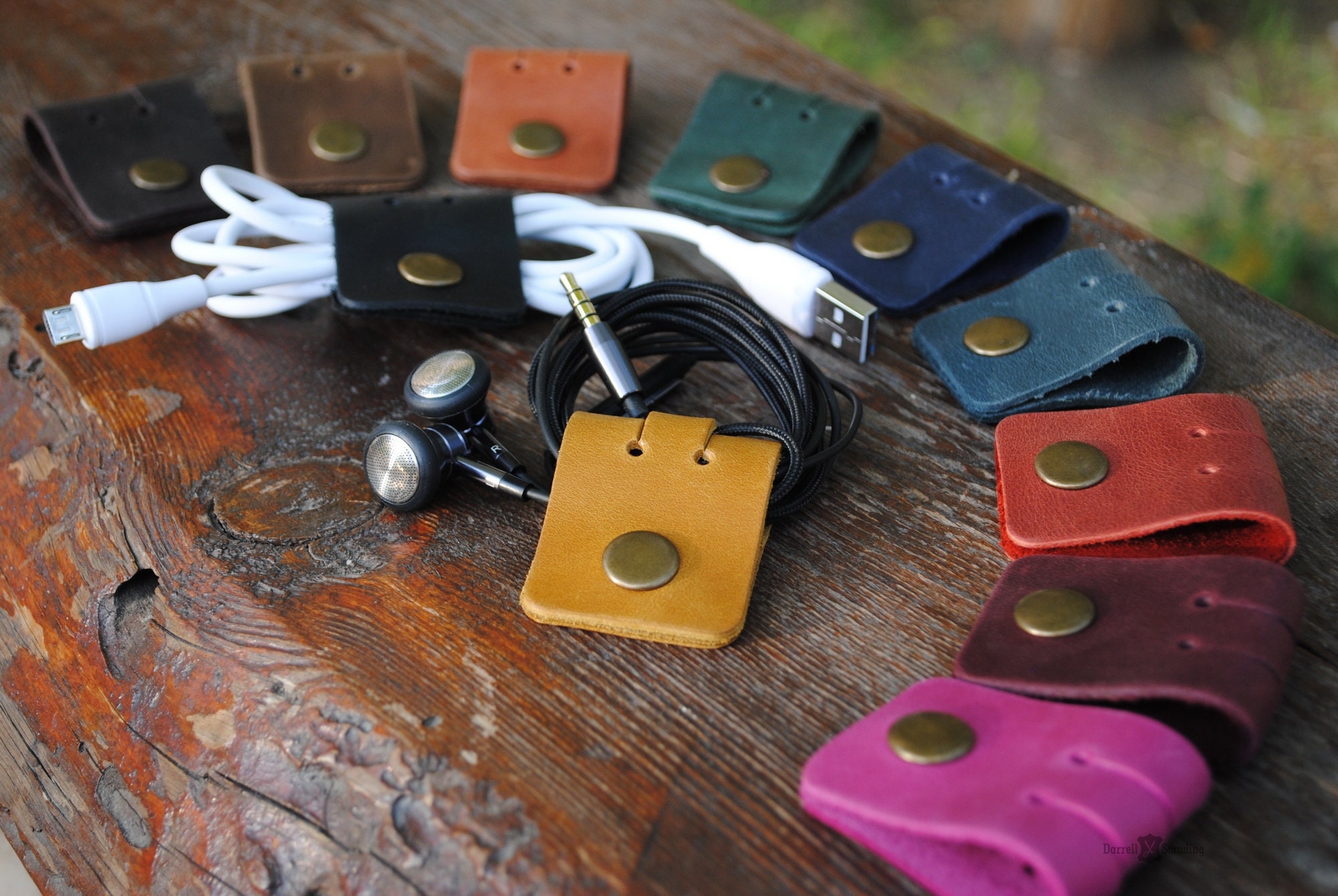 11 Cable organizer cord keeper cord holder leather cable Etsy