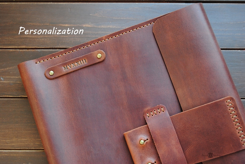 Leather sketchbook cover personalized artists gifts. For Etsy