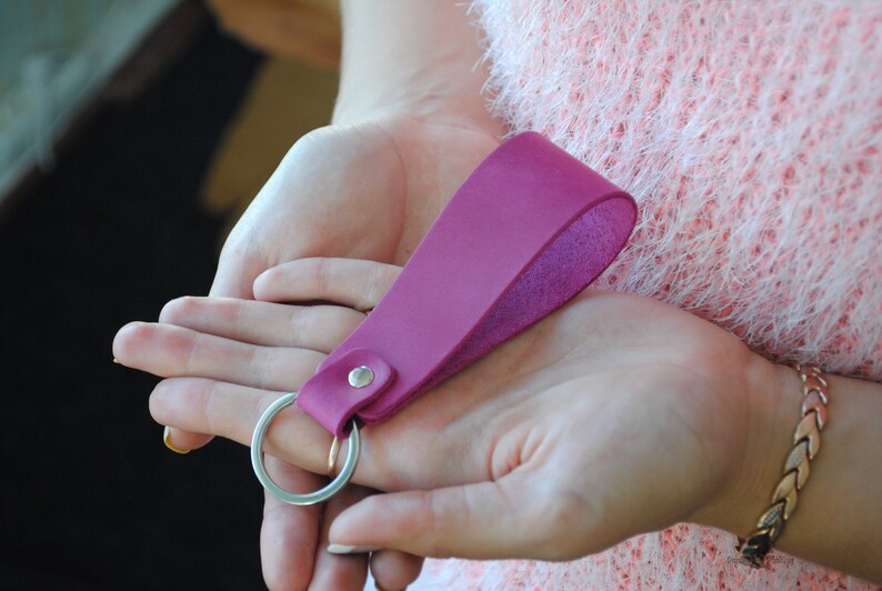 Personalized leather keychain key fob cute custom keychains Etsy