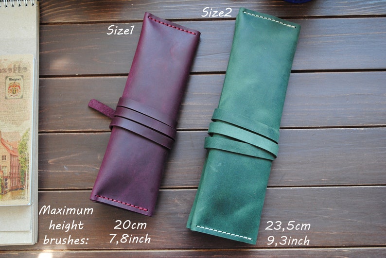 Leather pencil case gifts for artists. Personalized gift Etsy