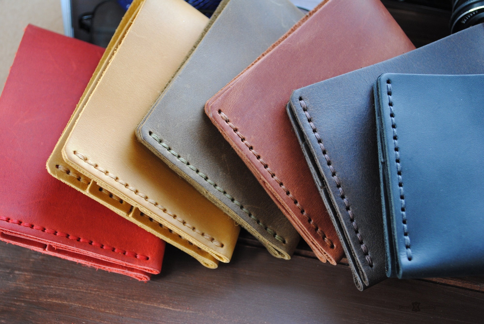 Handmade leather wallet bifold personalized minimalist wallet Etsy