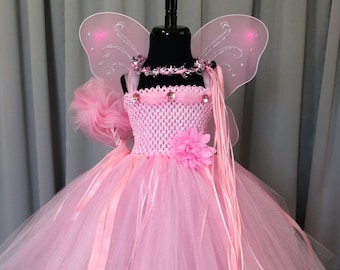 Pink Fairy Princess Costume - Tutu Dress Up Set - Fairy Princess Birthday Dress - Pink Tutu Dress Girls - Toddler Pink Tutu Dress Halloween