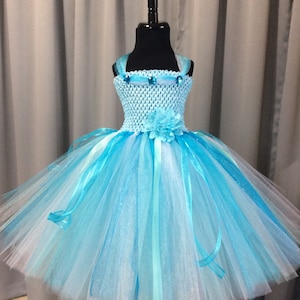 Light Blue, Aqua, Turquoise, and White Princess Tutu Dress for Girls - Princess Dress for Toddlers - Tutu for Baby - Birthday Dress Up