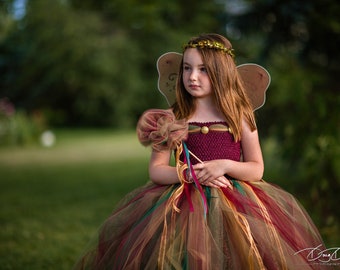 Woodland Fairy Princess Costume -  Tutu Dress Up Set - Autumn Fairy Costume Set - Fall Fairy Costume Halloween - Tutu Dresses for Girls