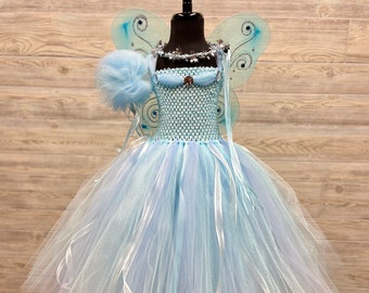 Blue Fairy Princess Costume - Princess Tutu Dress Up Set for Girls - Fairy Princess Birthday for Toddlers - Fairy Halloween Tutu - Cosplay