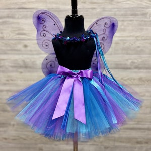 Purple Royal Blue Turquoise Tutu Skirt - Tutus for Girls - Baby Tutu - Toddler Tutu - Tutu Dress Up Set - Birthday Tutu Set - Wings - Crown