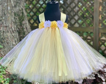 JerrisApparel Flower Girls Party Dress | Ruffle Tutu Sleeveless Princess Ball Gown With Hair Bow | Sizes 3T-8T - View #8