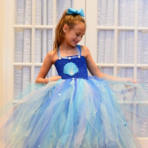Under The Sea Tutu Dress; Mermaid Tutu; Royal Blue Aqua Turquoise Lavender Princess Tutu Dress; Birthday Dress; Toddler Tutu; Tutu For Girls
