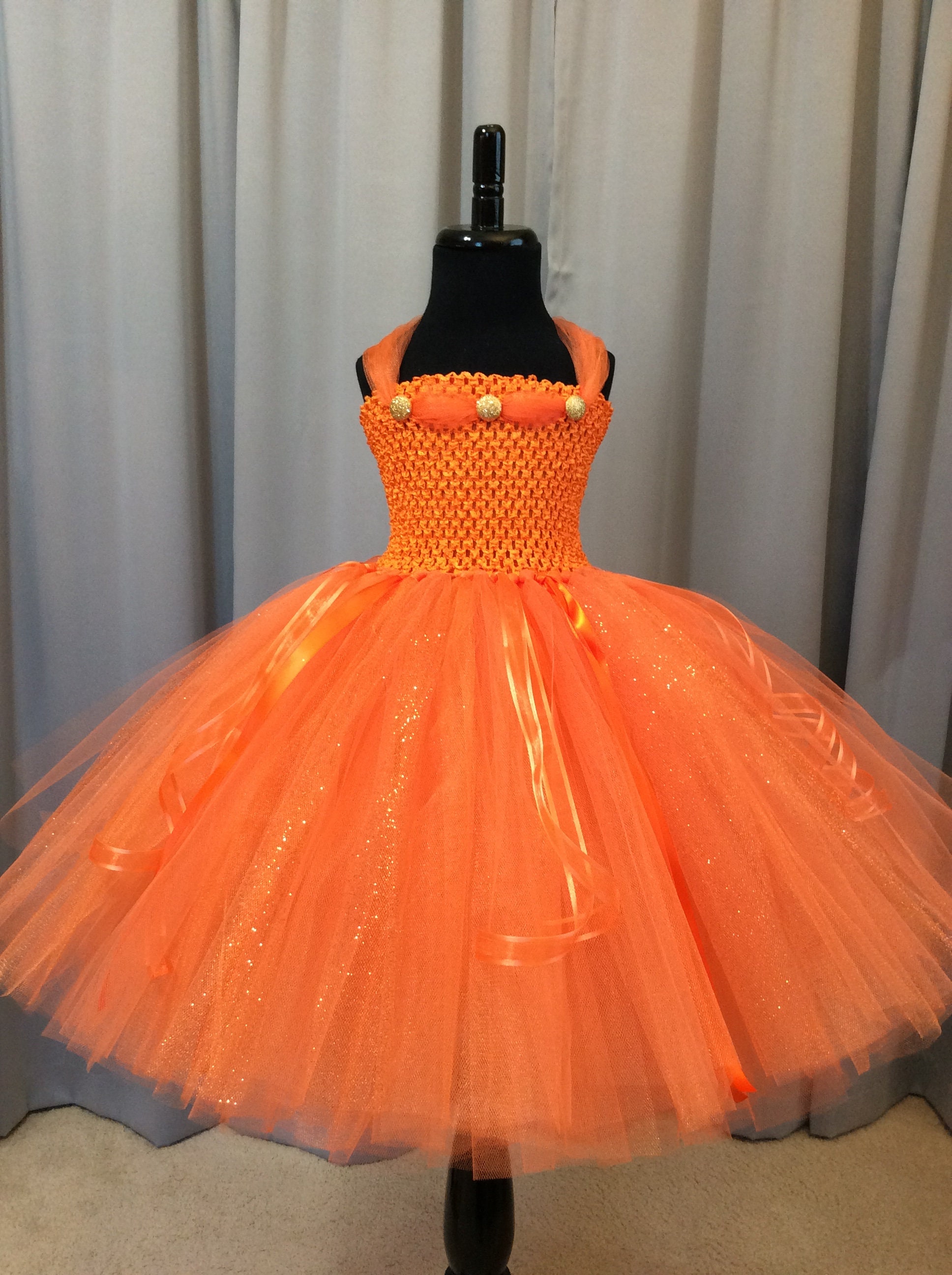 orange birthday dress