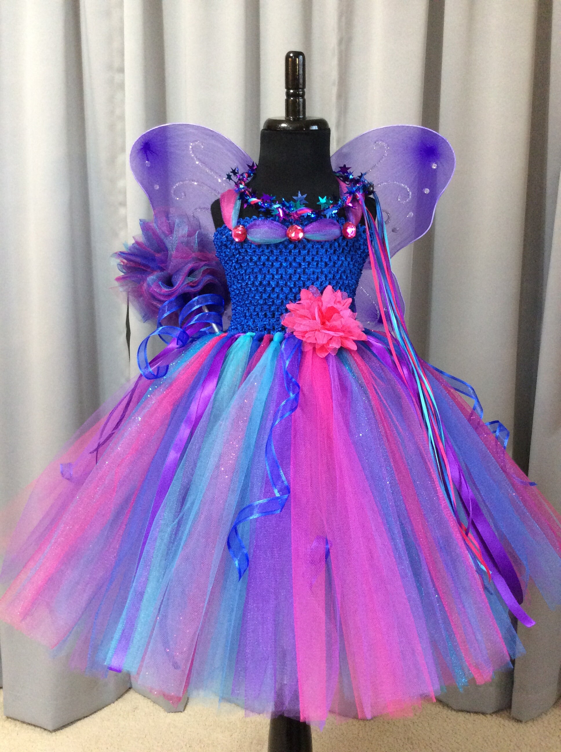 Royal Blue Turquoise Fuchsia & Purple Fairy Tutu Dress - Etsy