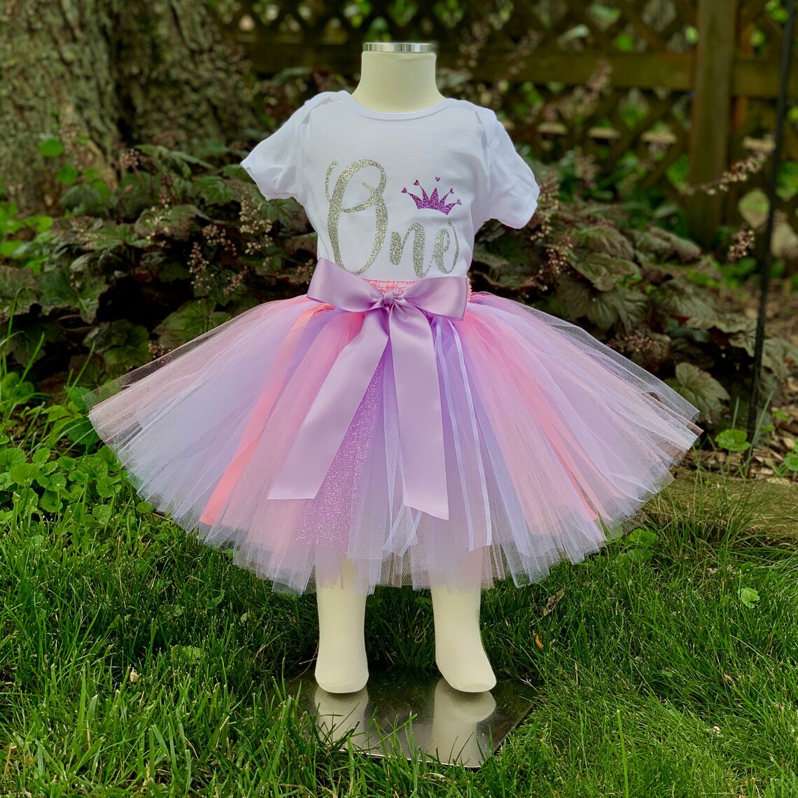 Pink Lavender First Birthday Outfit Girl 1st Birthday Girl Etsy