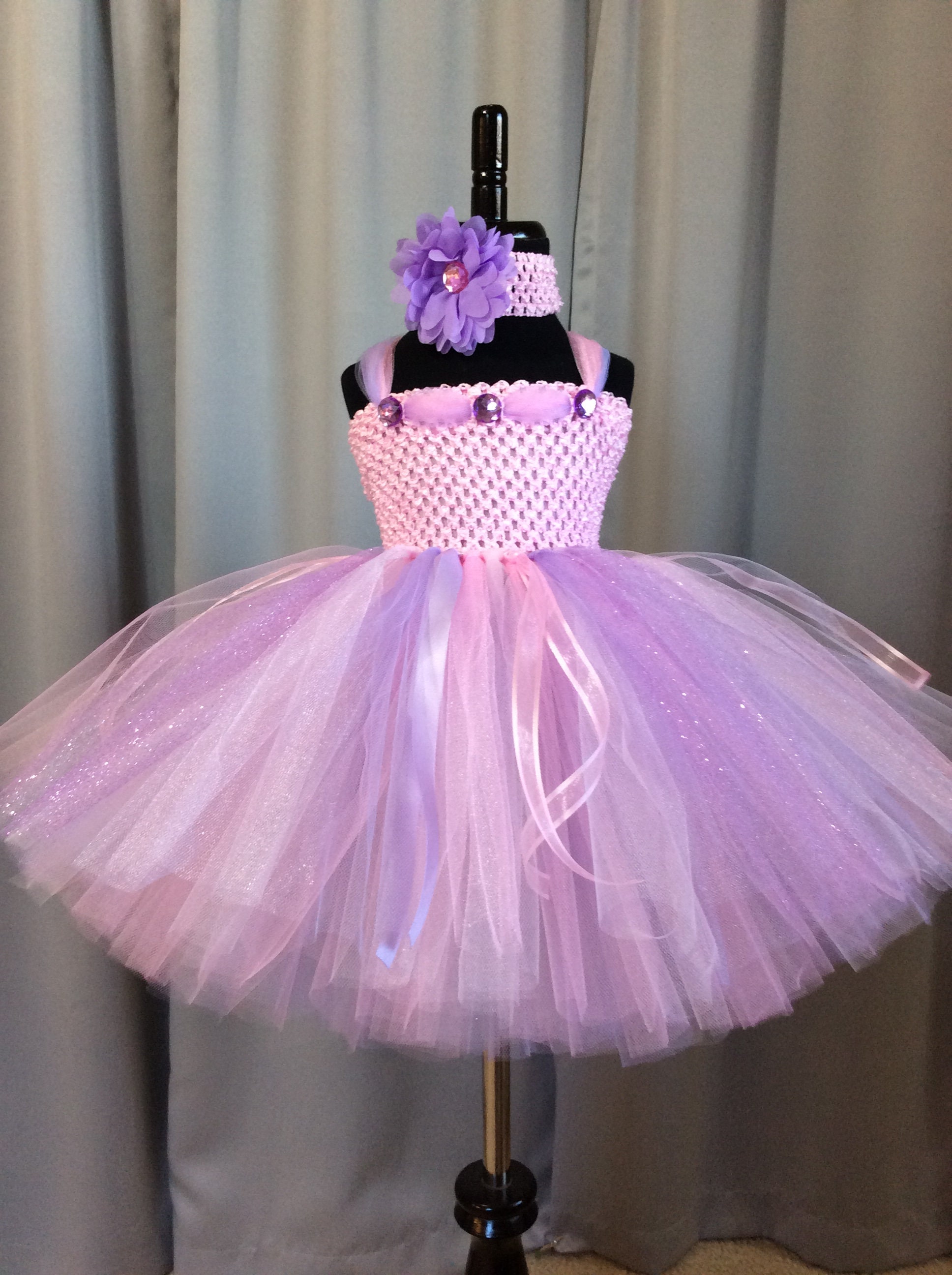Pink & lavender princess dress, little girl tutu,infant tutu,toddler tutu, birthday dress