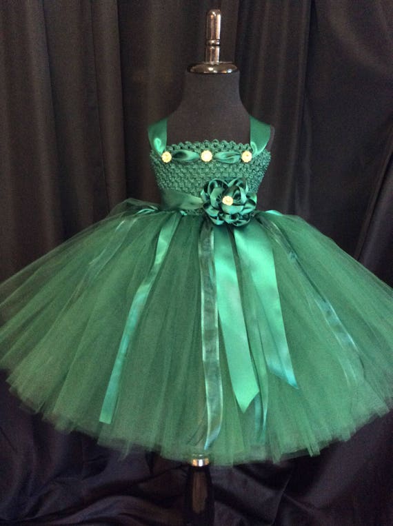 flower girl dresses hunter green