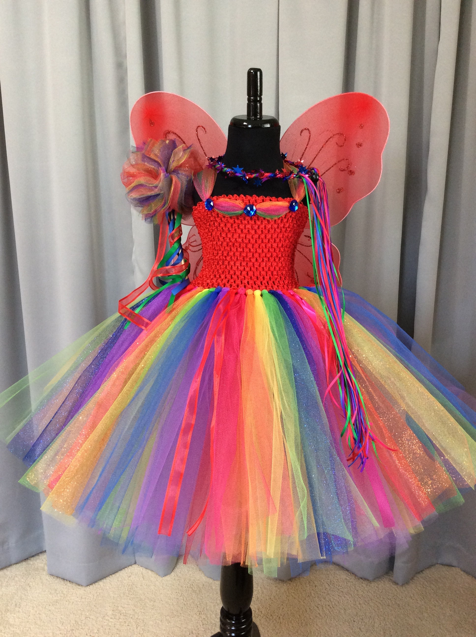 Pottery Barn Kids Light Up Rainbow Fairy Halloween Princess Costume Pottery Barn Kids Light Up Rainbow Fairy Halloween Princess Costume