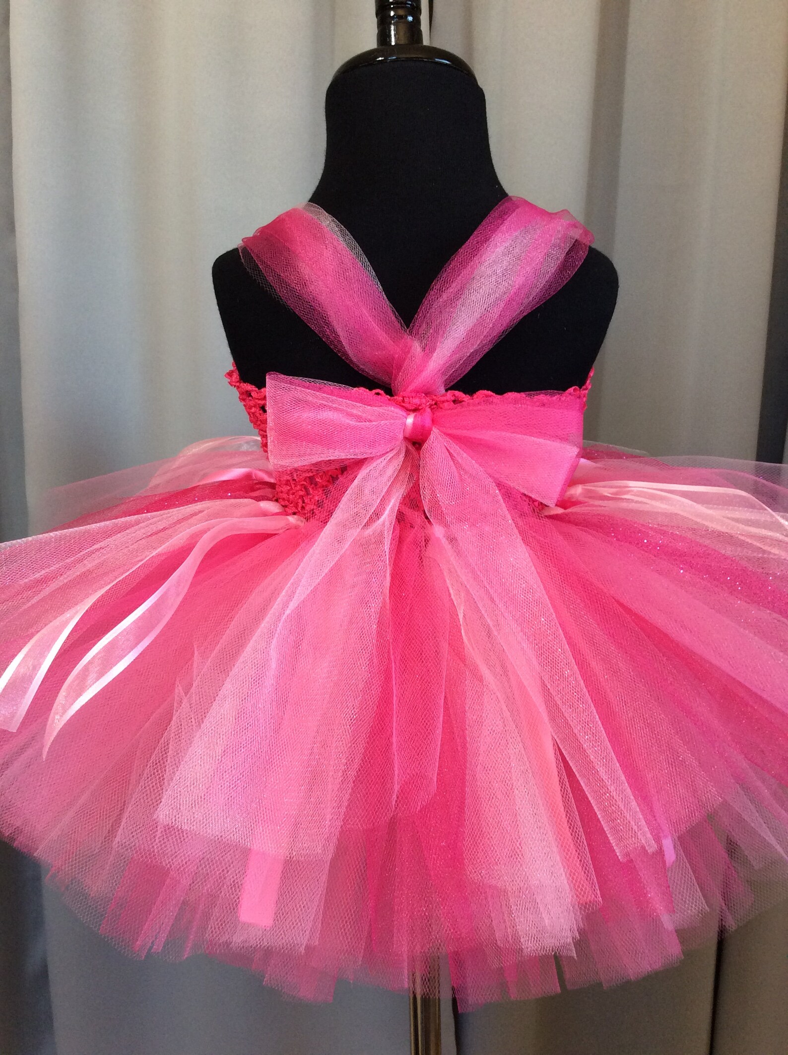 Bright pink princess tutu dress infant tutu little girl Etsy