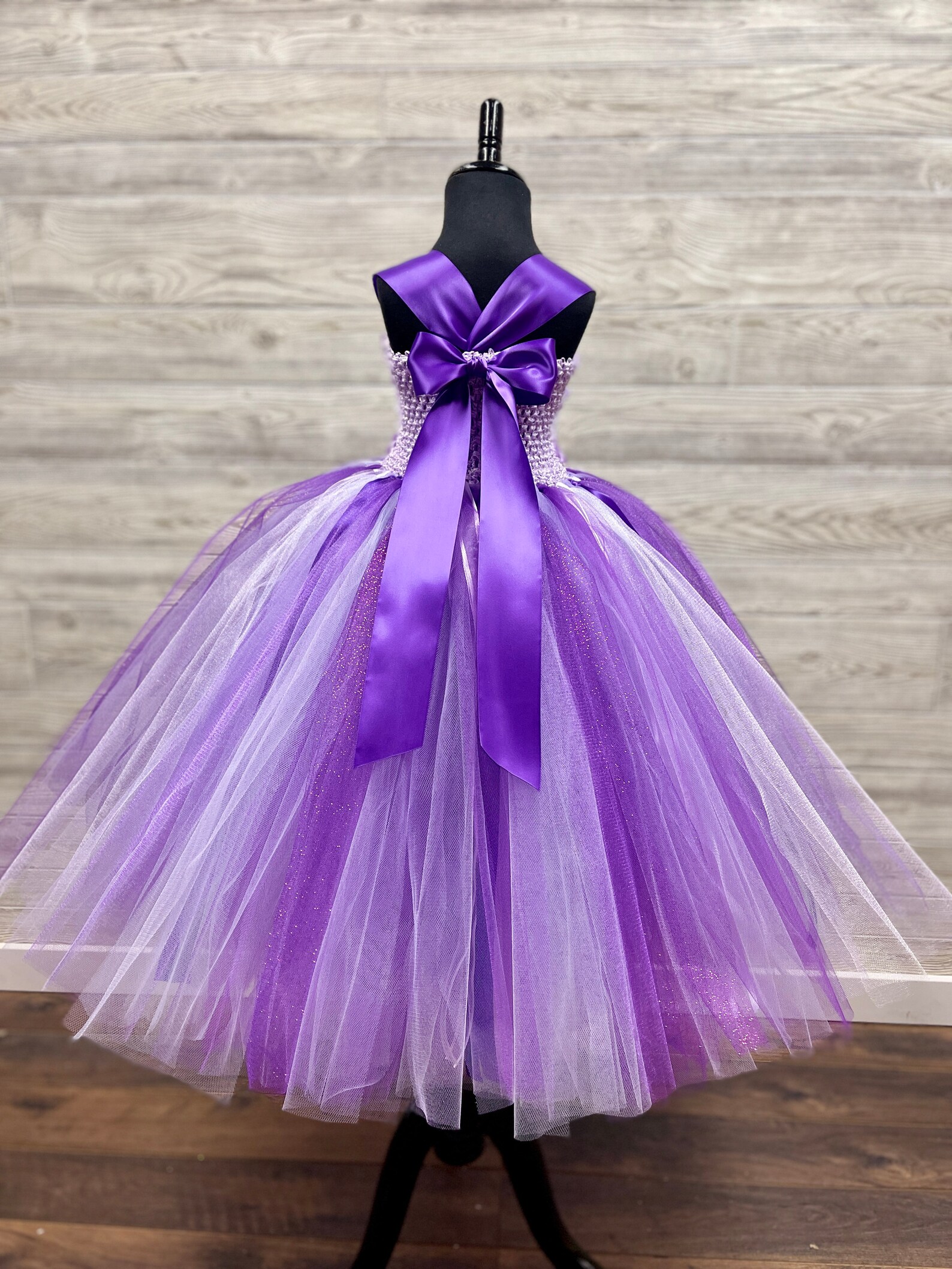 Purple Lavender and White Flower Girl Dress Floral Bodice Etsy