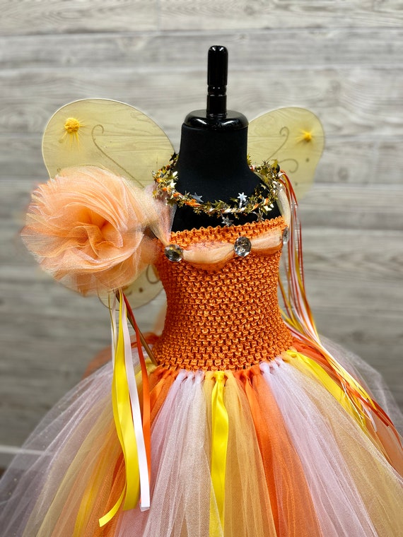 Candy Corn Fairy Princess Costume Set Princess Dress up Fairy Princess  Birthday Fairy Costume for Girls Candy Corn Tutu Halloween -  Sweden