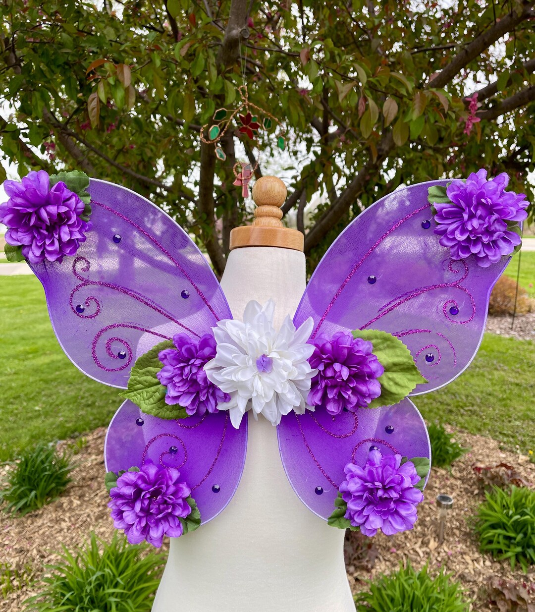 Purple & White Flower Fairy Wings - Floral Butterfly Pixie Wings - Etsy