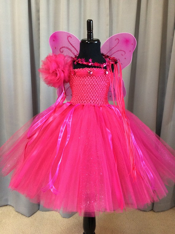 Buy Pink Hot Pink Fairy Tutu Dress With Wings Fairy Dress Garden Fairy  Costume Fairy Dress Birthday Costume Fairy Tutu Online in India - Etsy