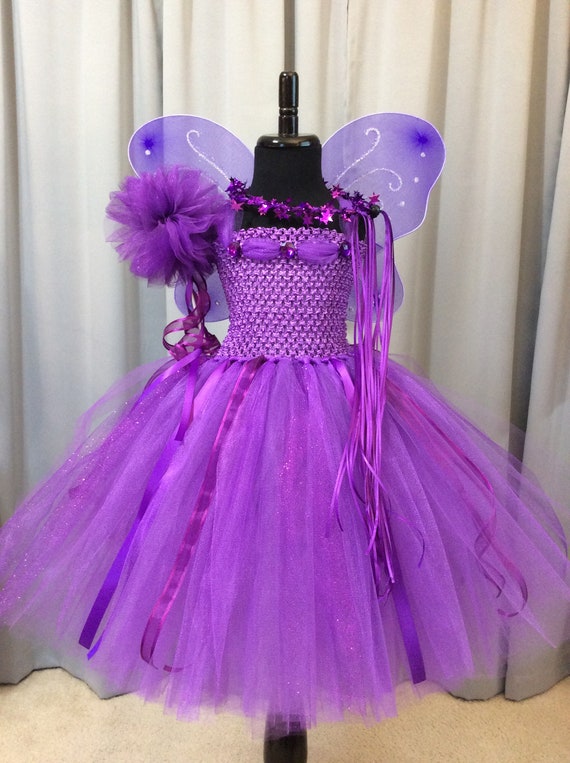 Rainbow Fairy Dress with Wings - Size 5-6 - Best for 5 year olds