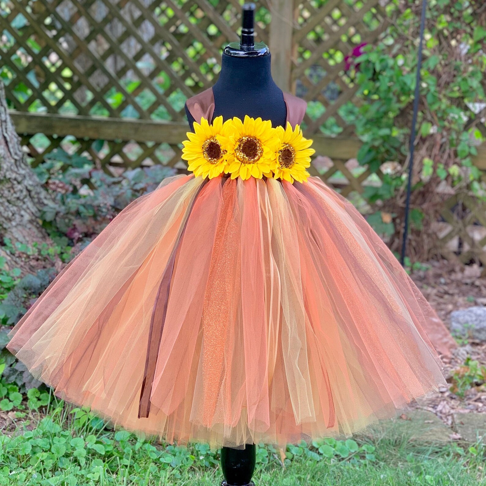 Sunflower Tutu Dress for Girls Fall Princess Dress for Etsy