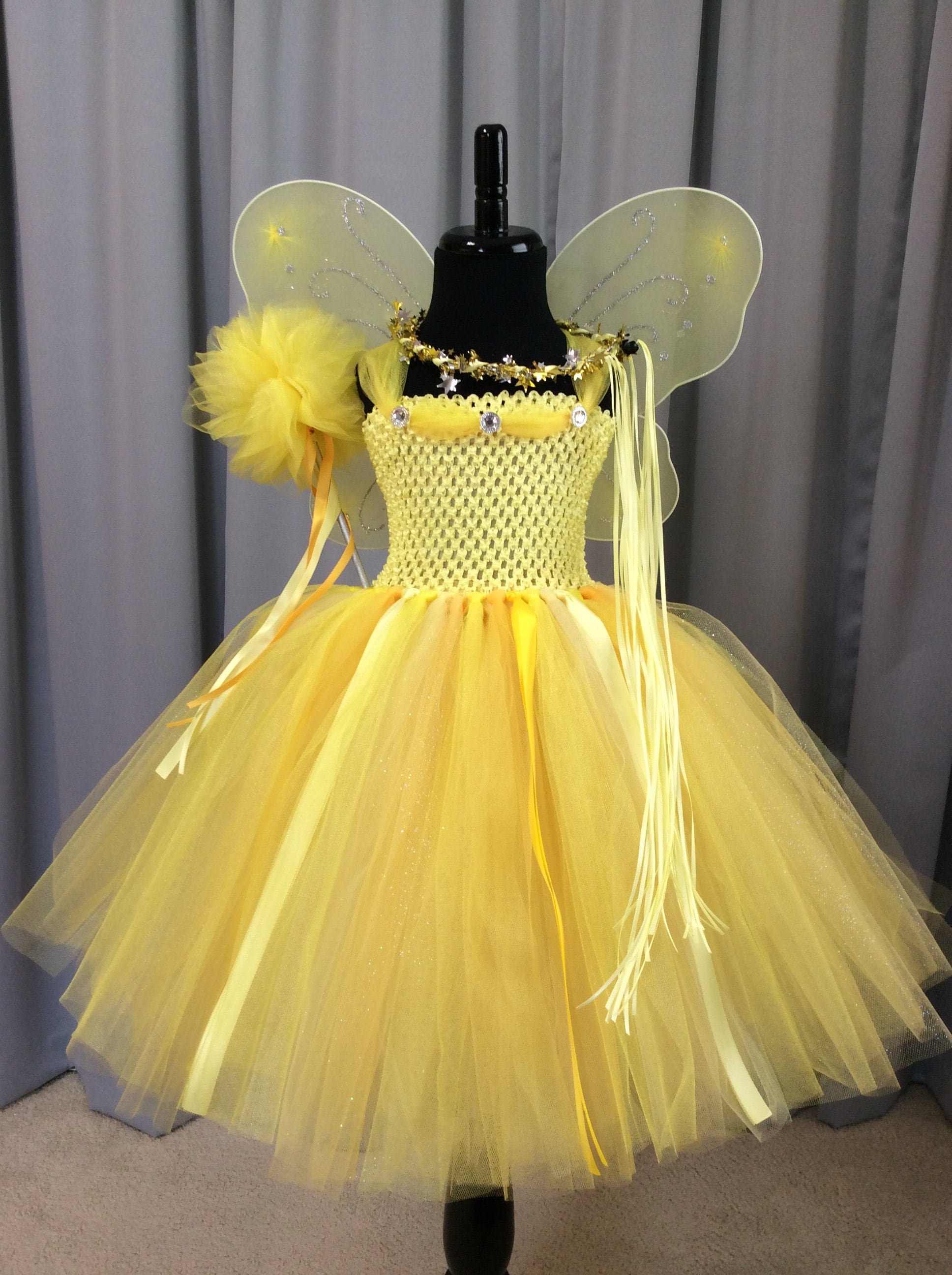 Princess Dress Kids Evening Dresses For Girls Disguise Costumes Yellow  Fancy Elegant Gown Fairy Beauty Halloween Party Vestidos