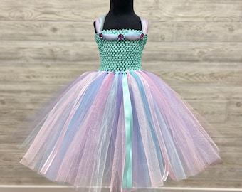 Pastel Princess Tutu Dress for Girls - Lavender Aqua Pink Tutu Dress for Toddlers - Tutu for Baby - Birthday Dress - Princess Dress Up