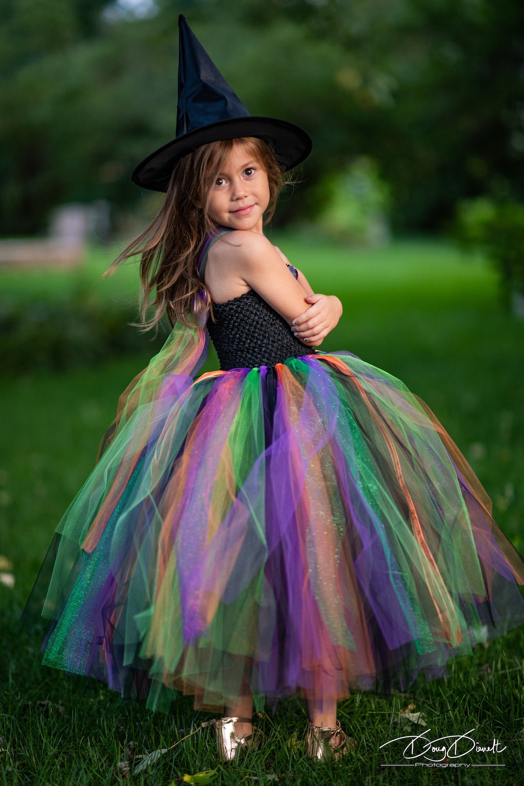 Witch Costume for Girls; Halloween Witch Costume; Witch Tutu Dress