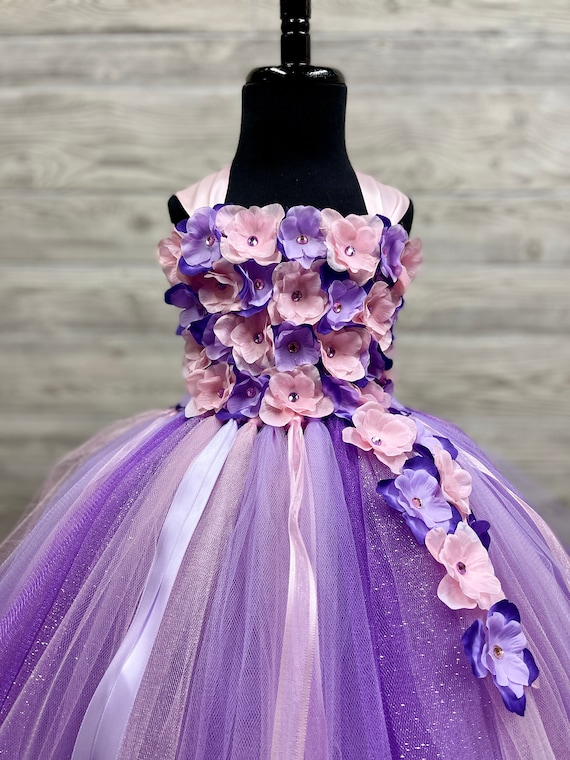 pink and purple dress