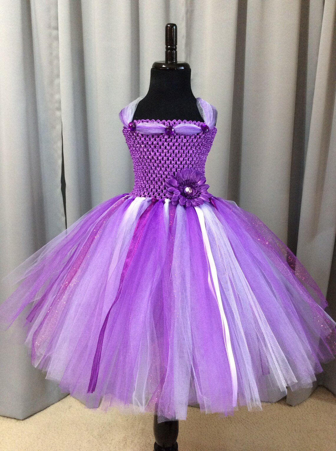Purple Lavender And White Princess Dress Birthday T For Etsy