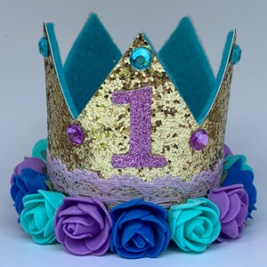1st Birthday Crown, First Birthday Crown Girl, Birthday Party Hat, Birthday Crown Adult, Gold Crown, Flower Crown, Jewel Crown