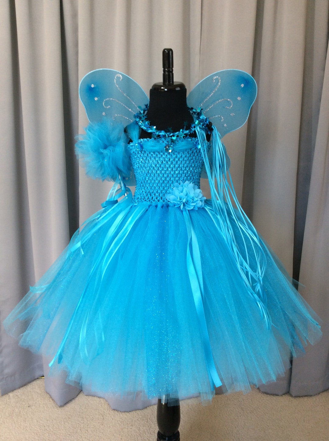 Light Blue Turquoise Aqua White Fairy Princess Birthday