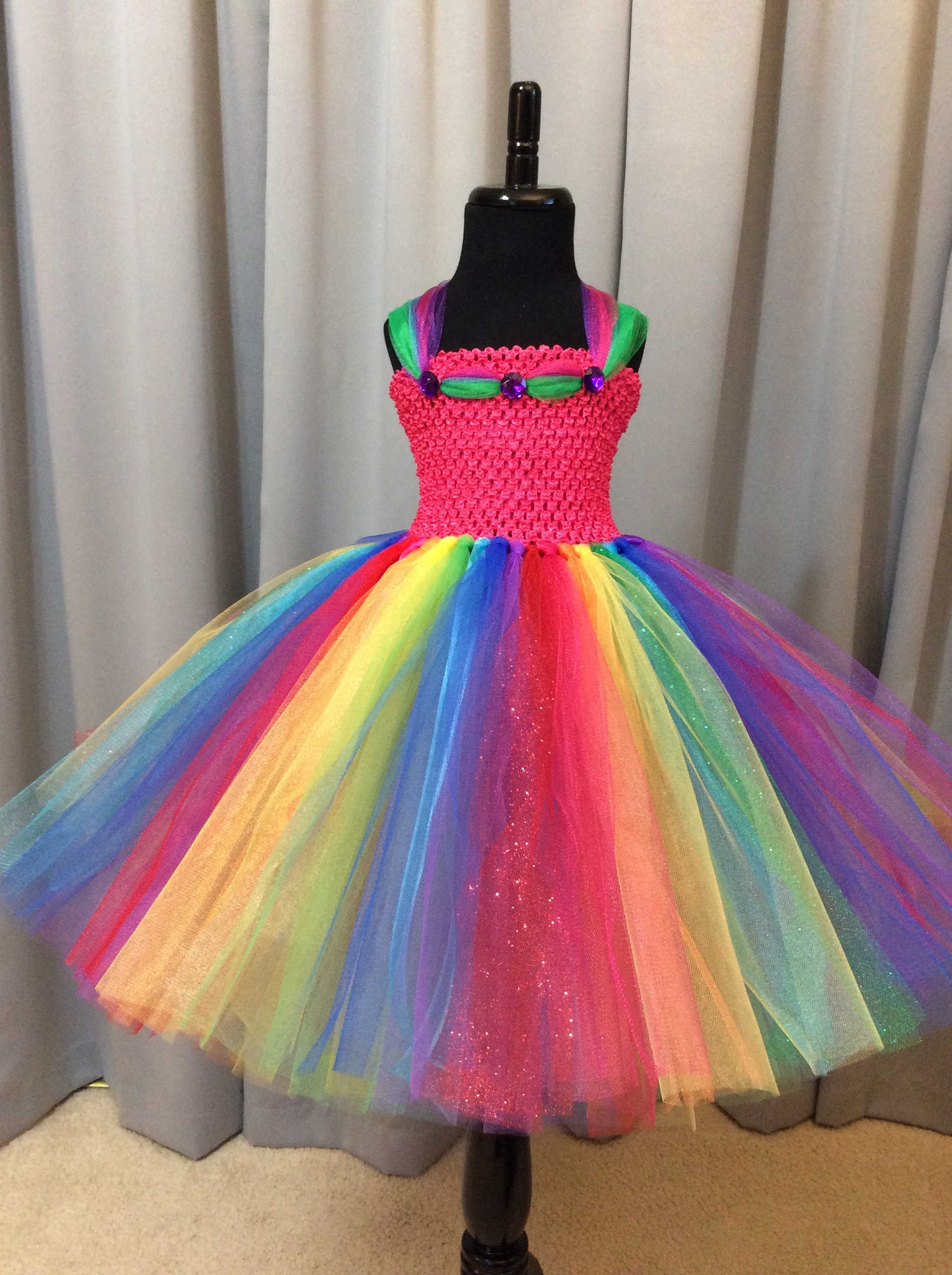 Primary Rainbow Princess Tutu Dress for Girls Princess Dress Etsy