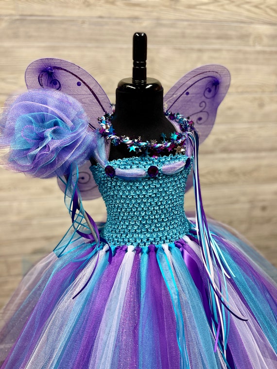 Fuchsia, Purple & Gold Fairy Princess Costume Fairy Tutu Dress With Crown,  Wand, Wings Fairy Princess Birthday Fairy Costume for Girls - Etsy