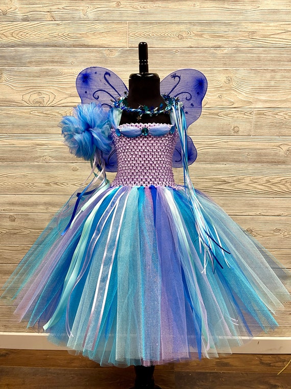 Fairy Costume Girls Birthday Gift Girls Dress up Aqua Fairy Tutu