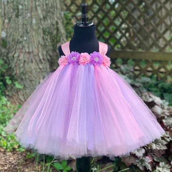 Robe de Princesse Rose pour Fille de 1 à 4 ans, Tenue d'Automne