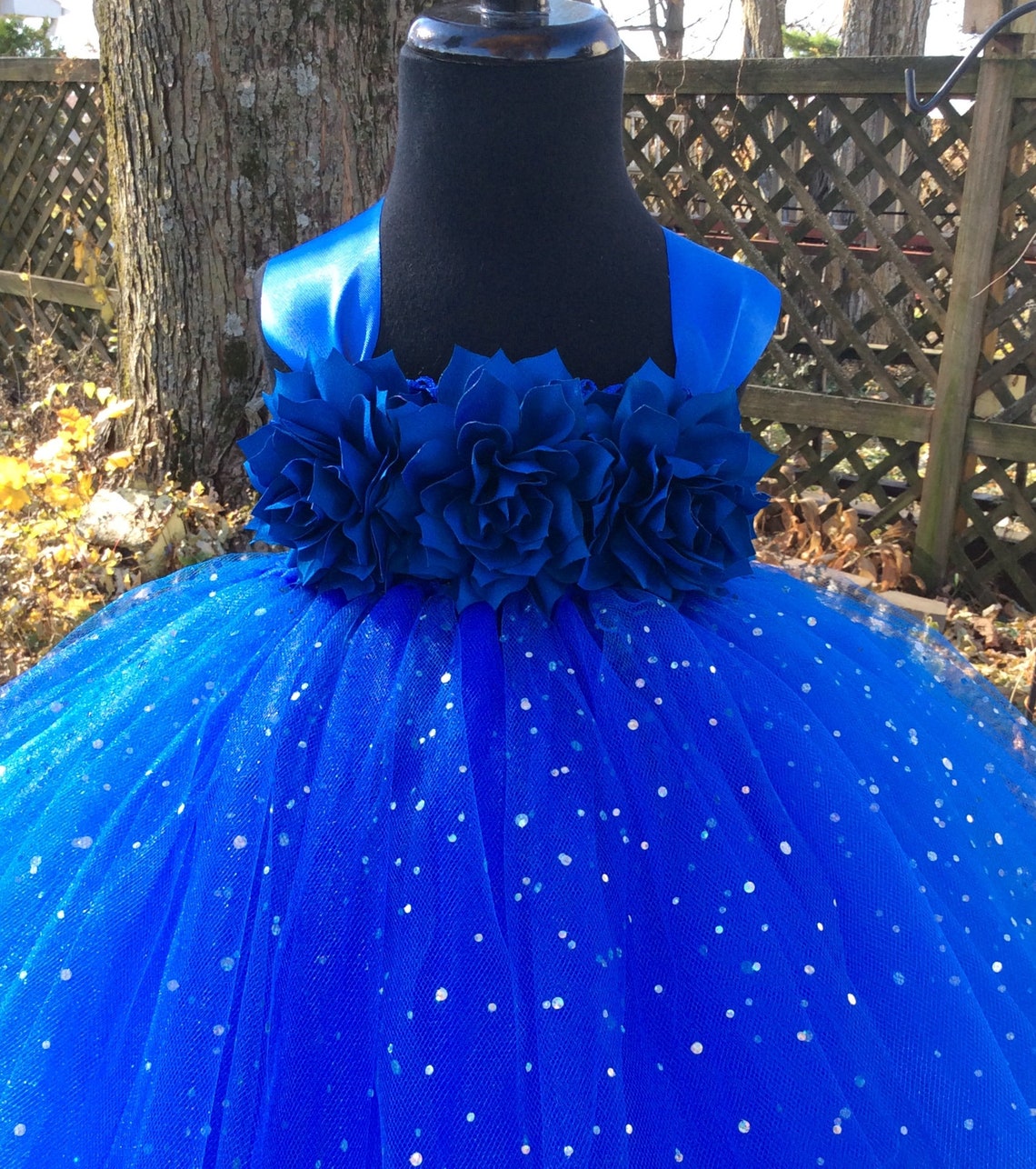 Royal Blue Princess Tutu Dress for Girls Sparkle Dot Tulle Etsy