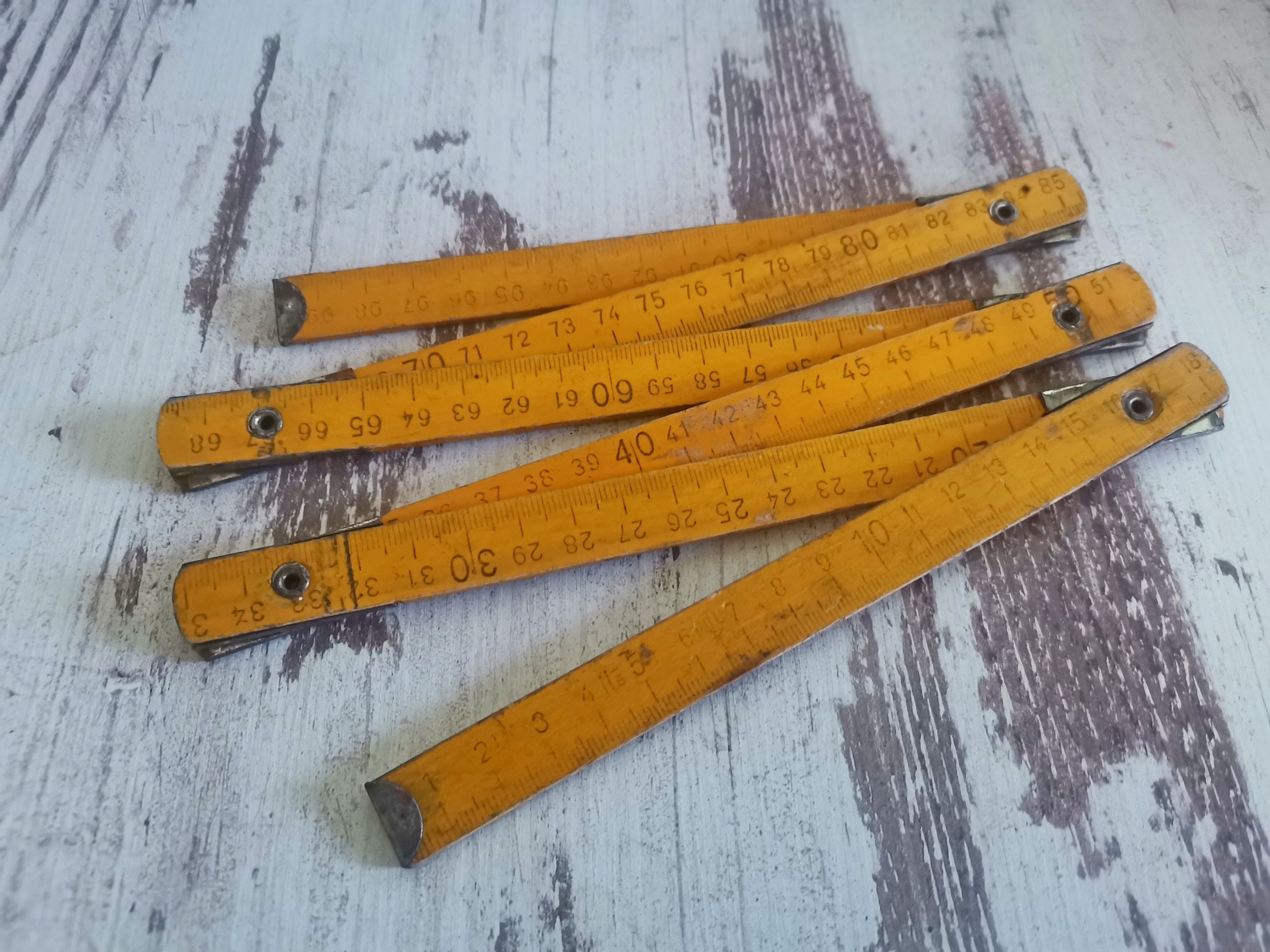 Two (2) Vintage Wooden Rulers- Smokey's Friends Don't Play With Matches