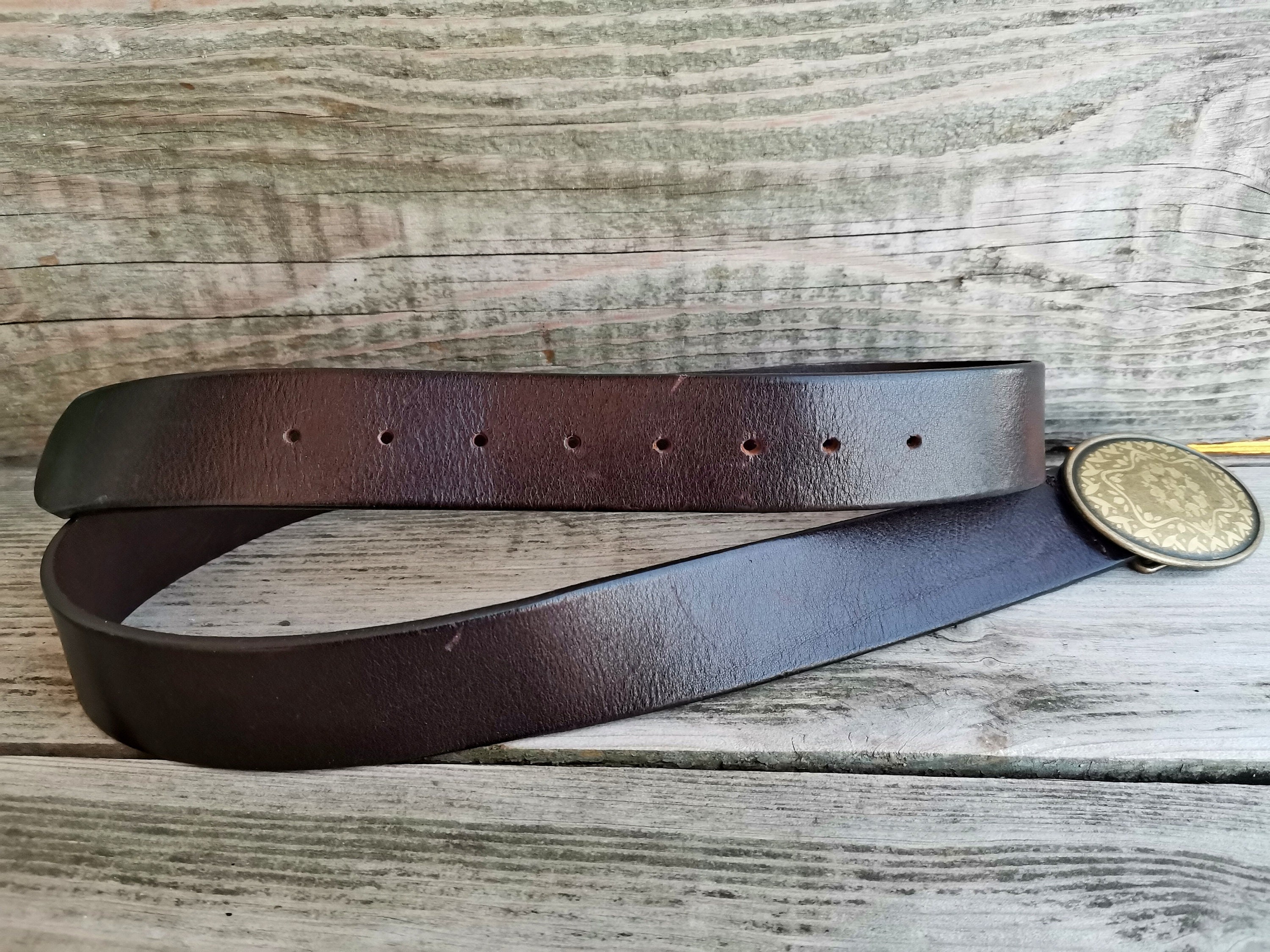 Vintage Donaldson Disney Belt, Genuine Brown Leather Belt, Mens Gift