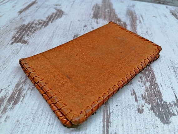 L'Artigiano Sorrentino greige / gray distressed leather purse | eBay
