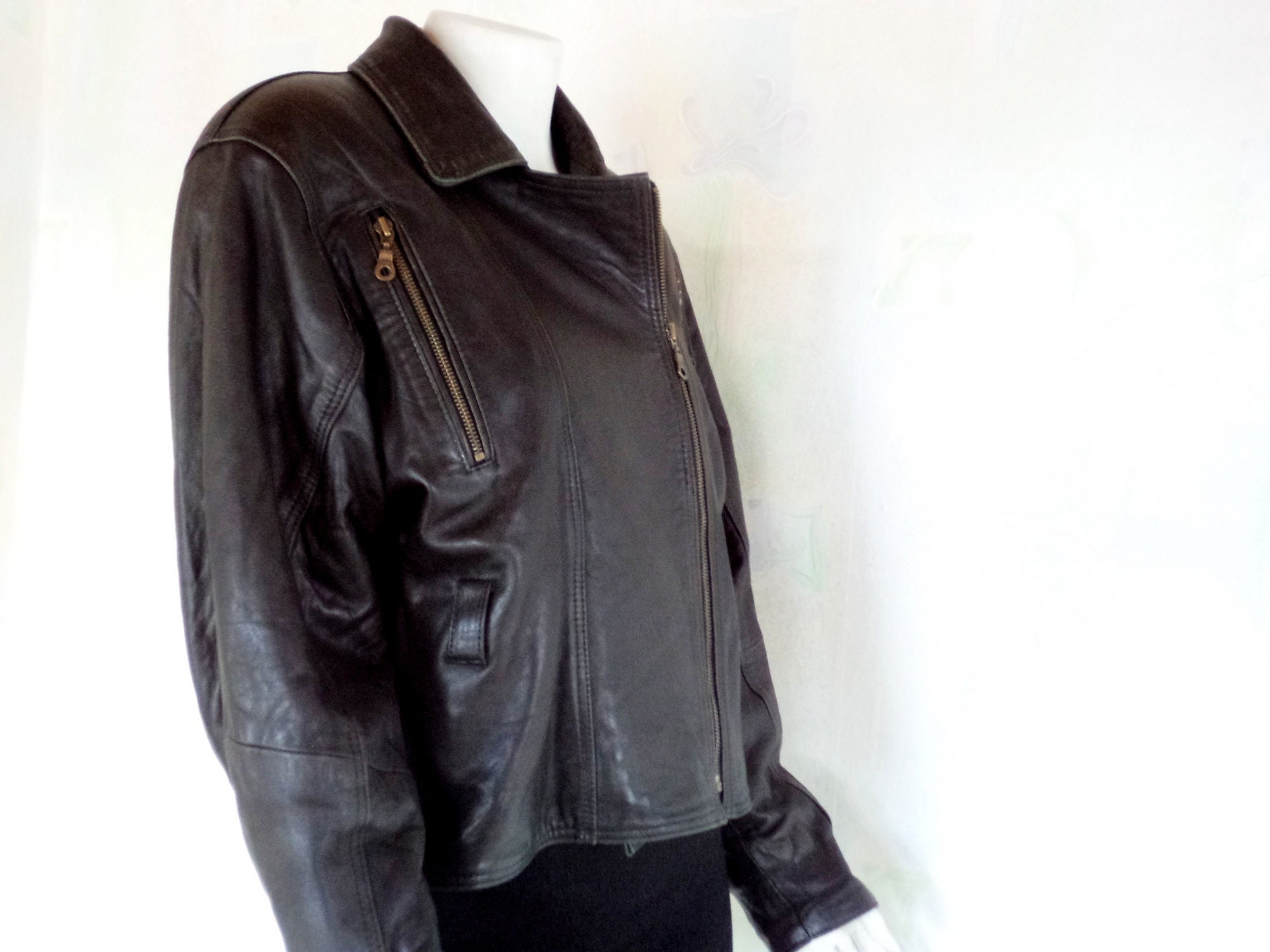 Women's Motorcycle Jacket Genuine Leather Bikers Jacket - Etsy
