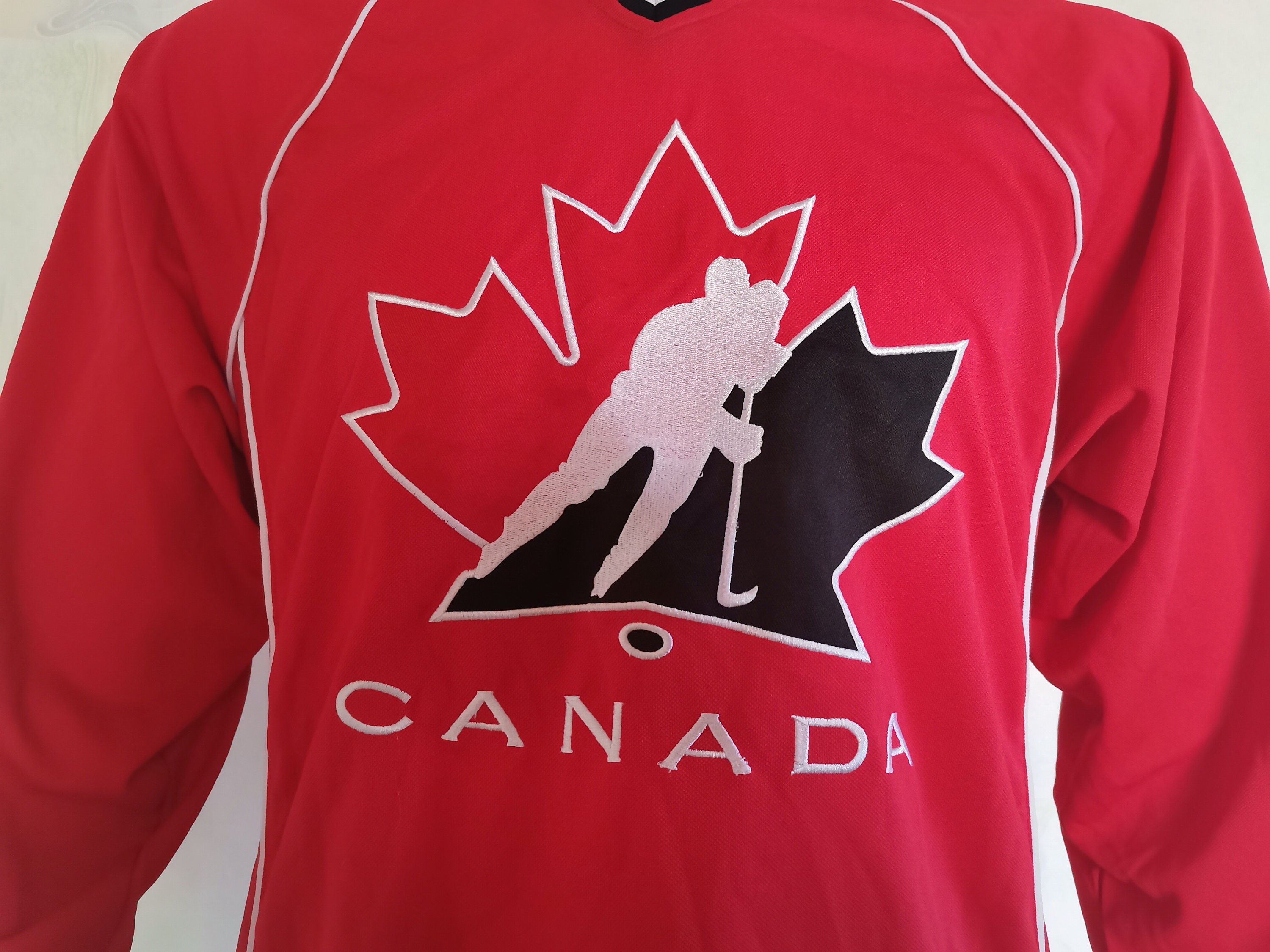 Size M Vtg Team Hockey Canada Jersey Men's Long Sleeve Etsy Canada
