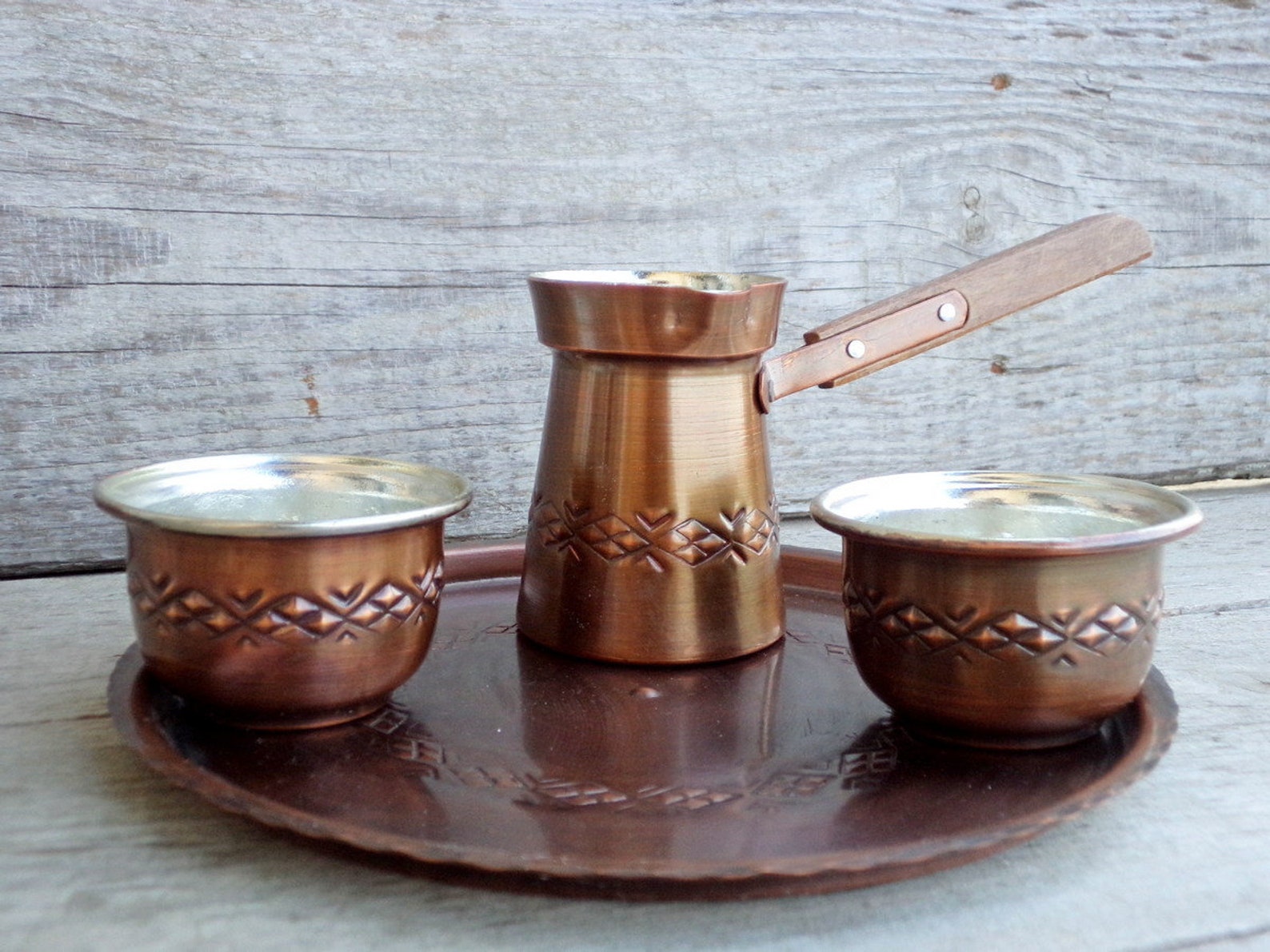 Vintage Copper Coffee Set for a Couple Antique Copper Coffee Etsy
