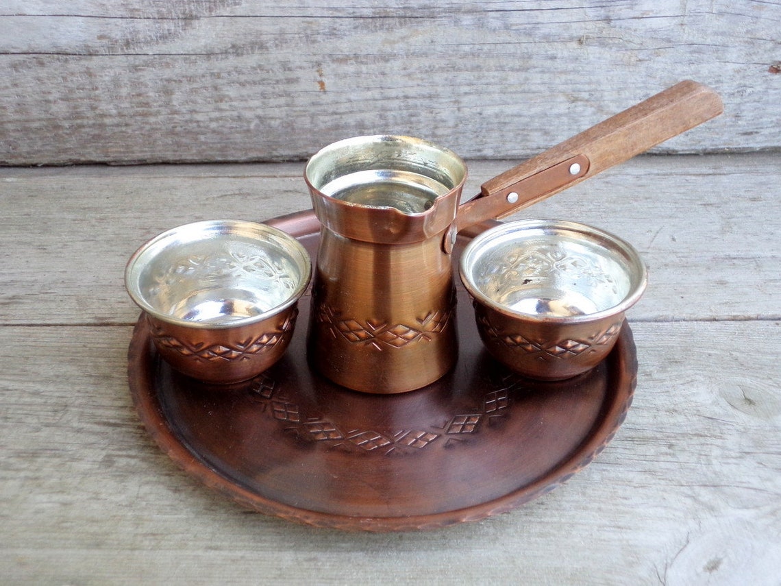 Vintage Copper Coffee Set for a Couple Antique Copper Coffee Etsy